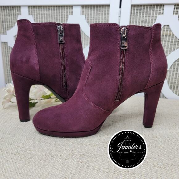 Rockport NEW Women's Seven To 7 Windsor Wine Ally Suede Heeled Bootie Size 9 - Picture 7 of 16